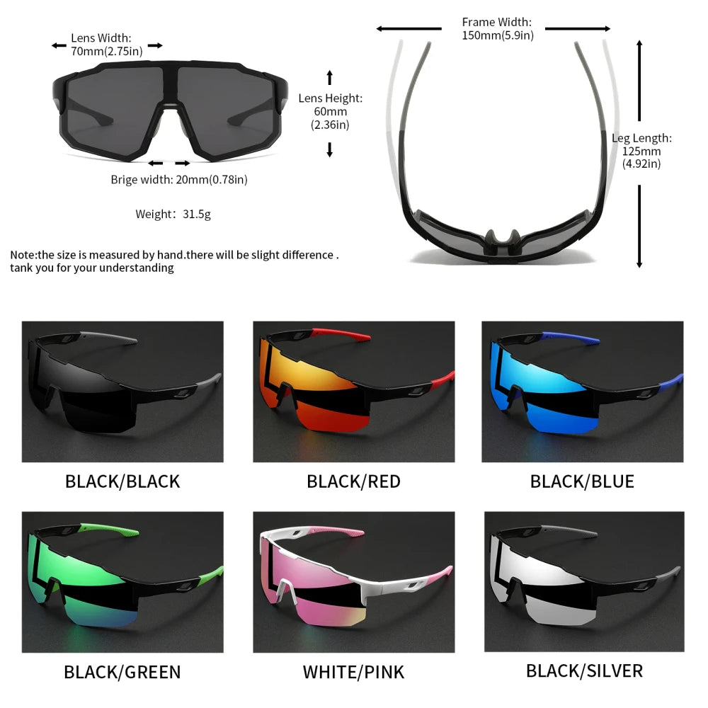 Colorful Wraparound Sports Sunglasses