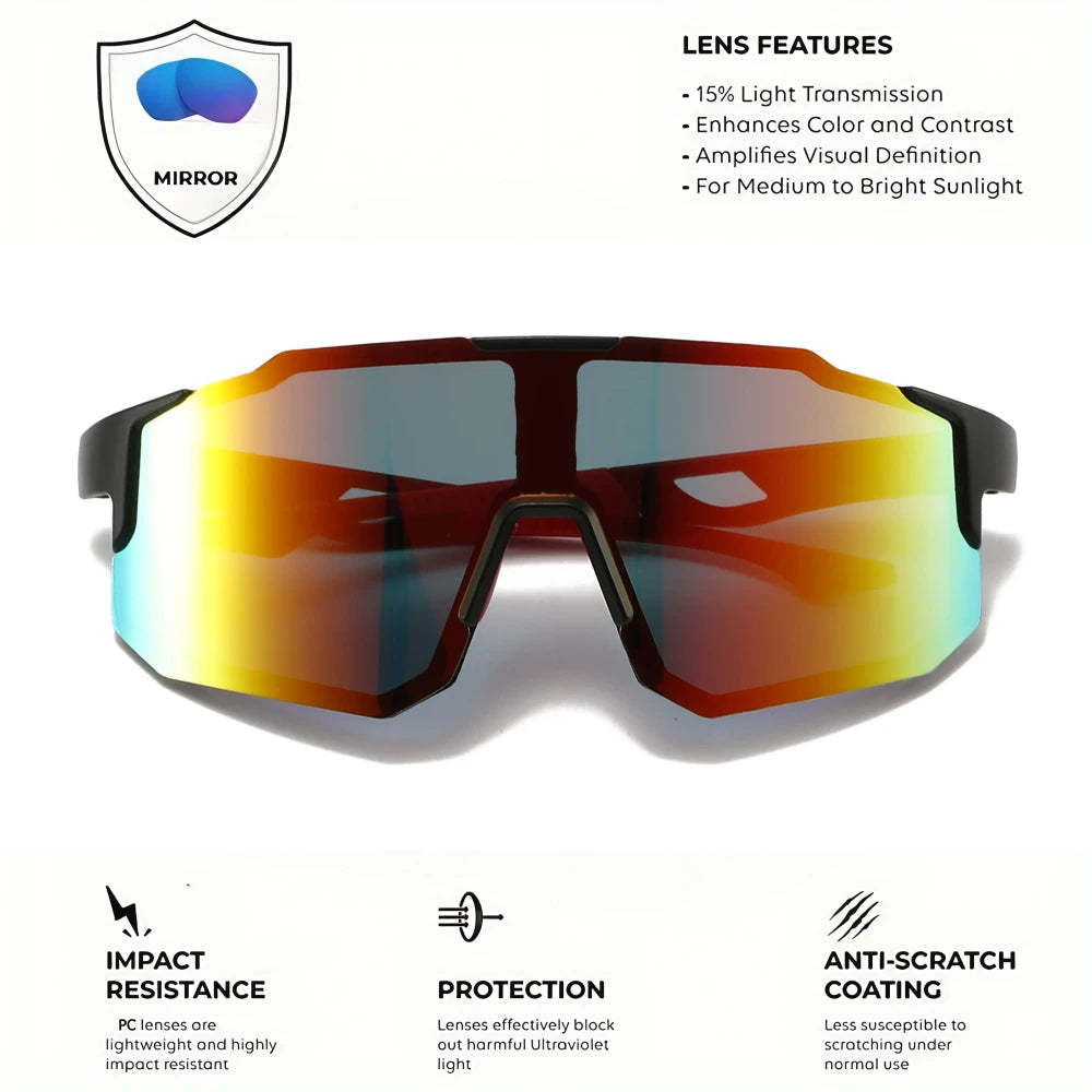 Colorful Wraparound Sports Sunglasses